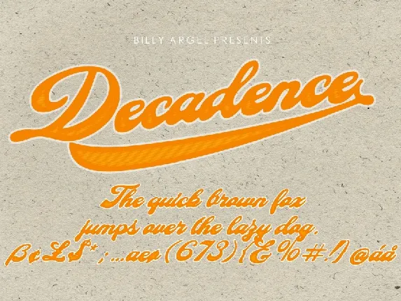 Decadence font