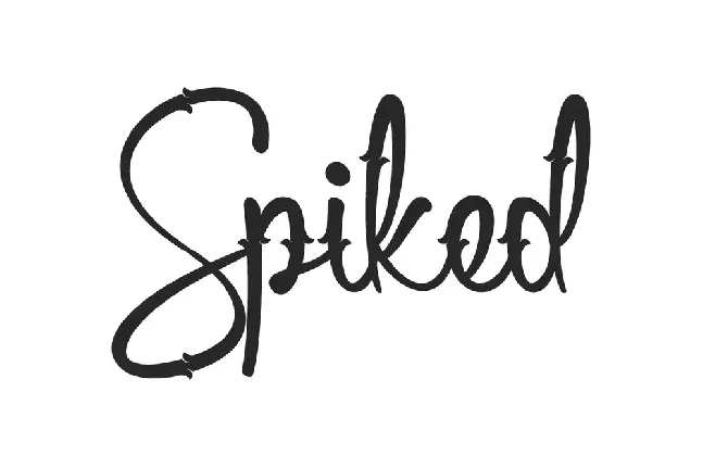 Spiked font