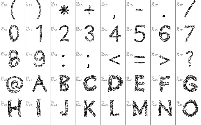 SCRIBBLEHUMMBLE font