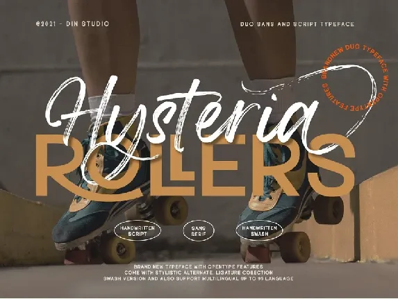 Hysteria Rollers font