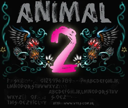 vtks animal 2 font