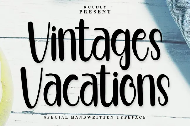 Vintages Vacations font