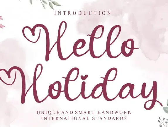 Hello Holiday Calligraphy font