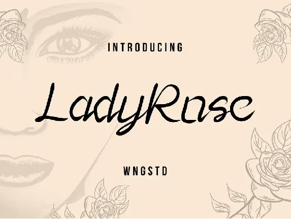 Lady Rose  Calligraphy Typeface font