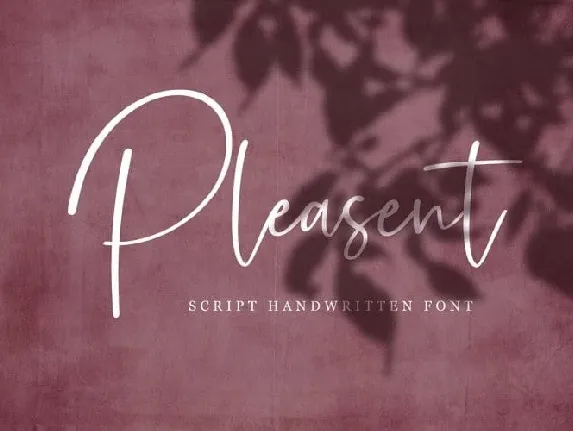 Pleasent Script font