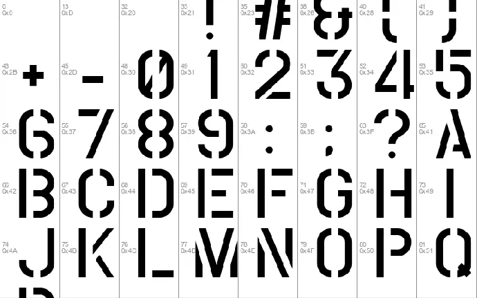 Coutline font