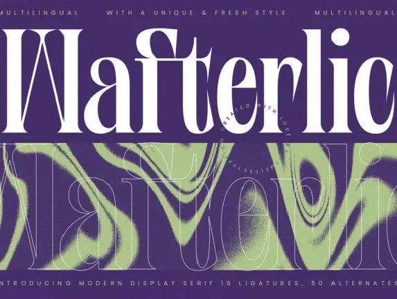 Wafterlic font