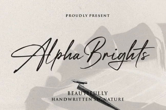 Alpha Bright font