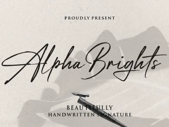 Alpha Bright font