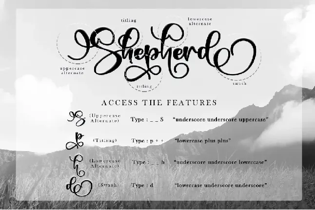 Shepherd - Personal Use font