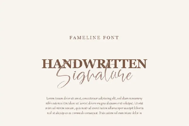 Fameline font