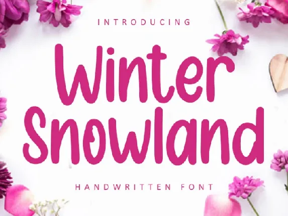 Winter Snowland Display font