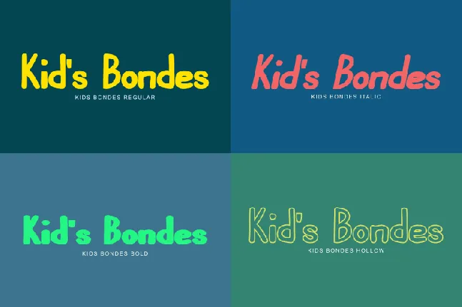 Kids Bondes font