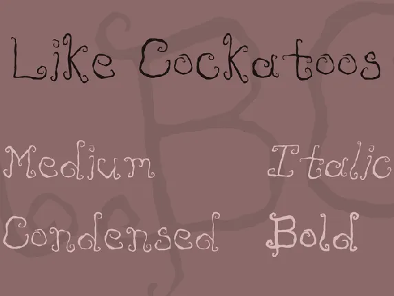 Like Cockatoos font