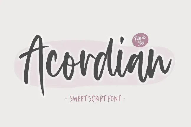 Acordian Sweet font