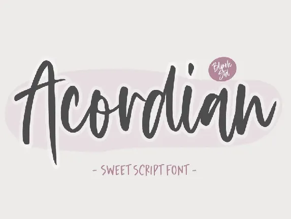 Acordian Sweet font