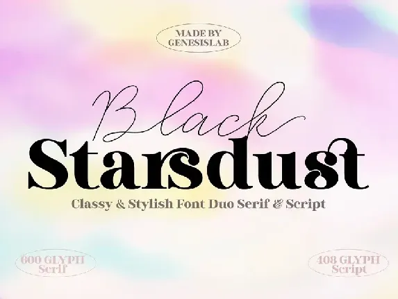 Black Starsdust Duo font