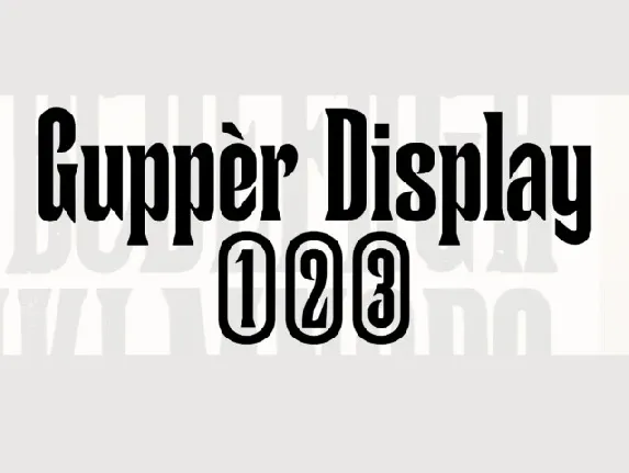 Gupper Display font