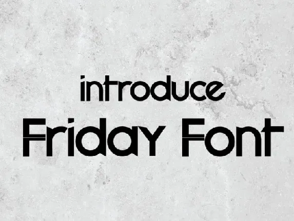 Friday Sans Serif font