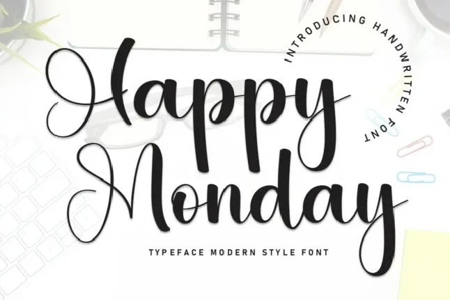 Happy Monday Script font