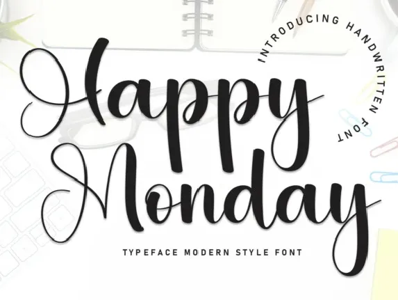 Happy Monday Script font