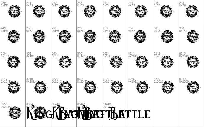 King Battle Demo font