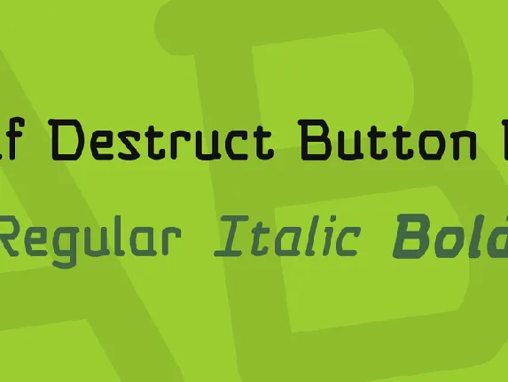 Self Destruct Button BB font