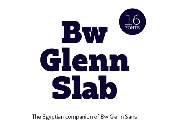 Bw Glenn Slab Family font