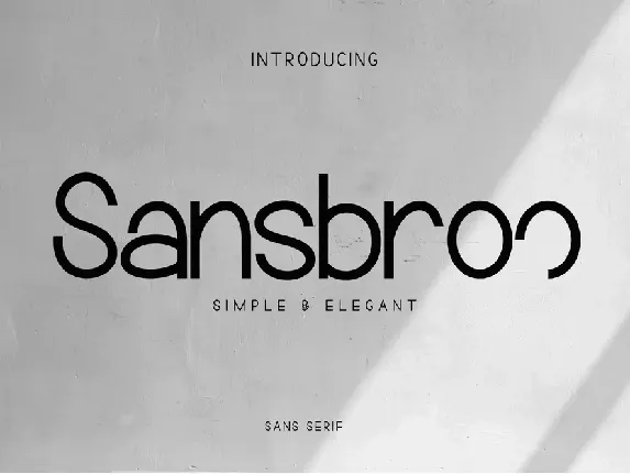 Sansbroo font