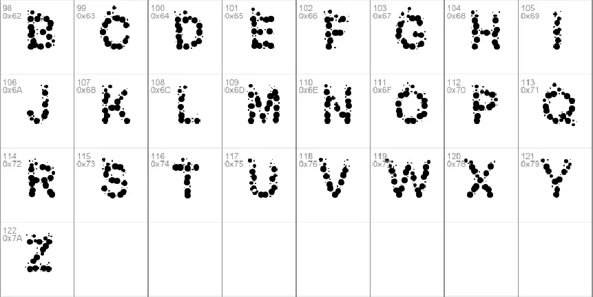 PW Bubbles font