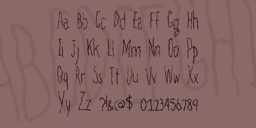 Filamental font