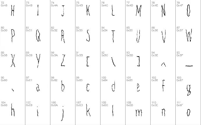 Filamental font