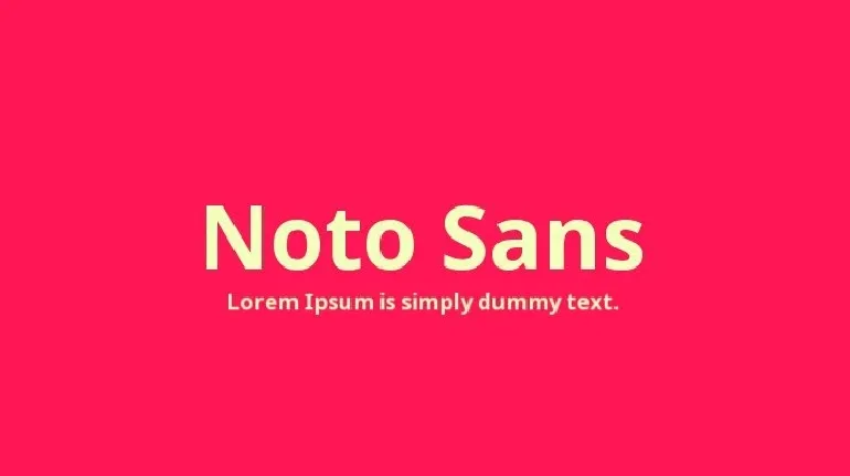 Noto Sans Family font