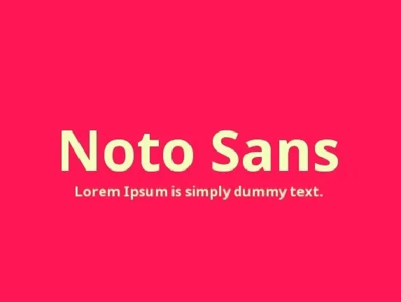 Noto Sans Family font