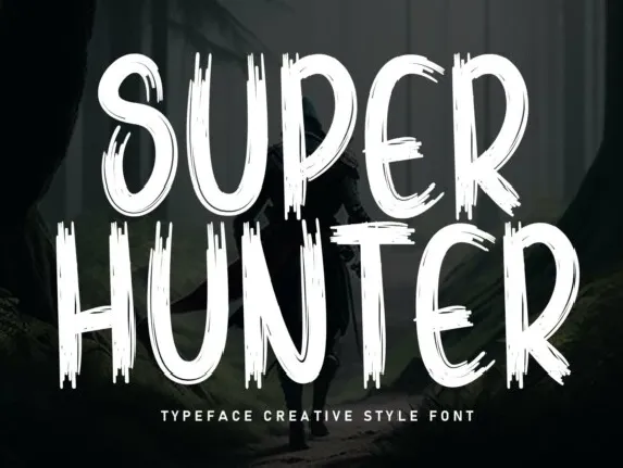 Super Hunter Brush font