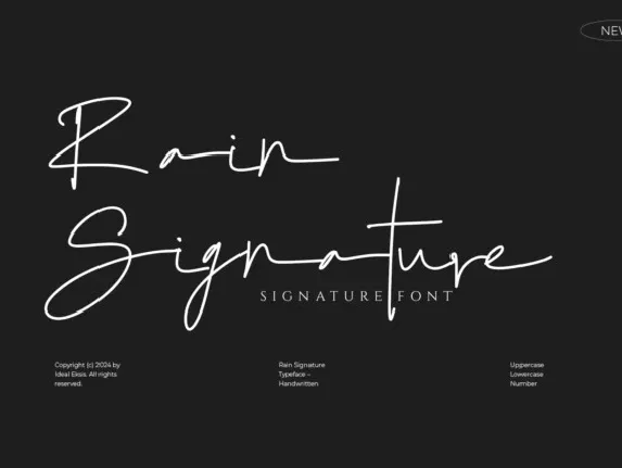 Rain Signature font