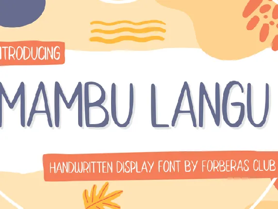 Mambu Langu font