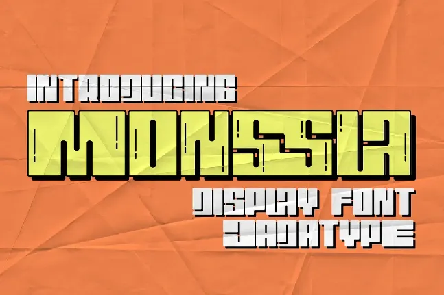 Monssla Outline font