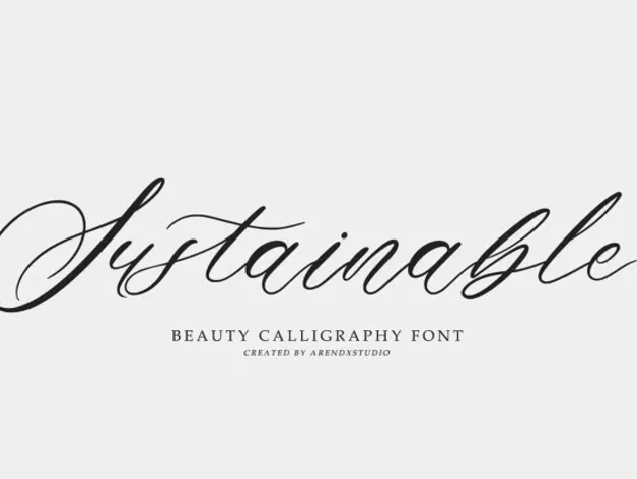 Sustainable font