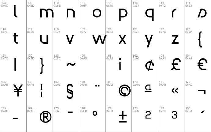 Modulario font