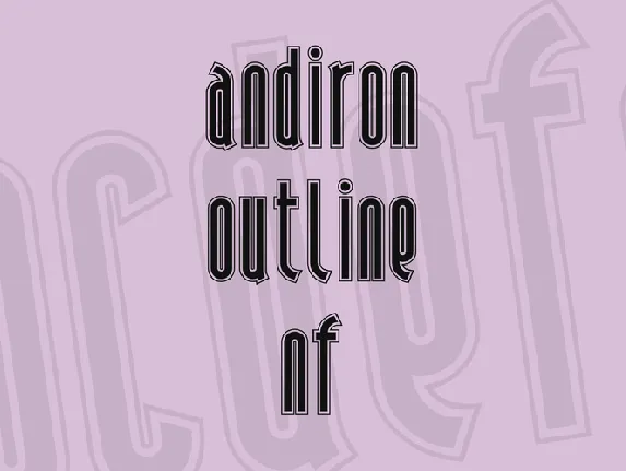 Andiron Outline NF font