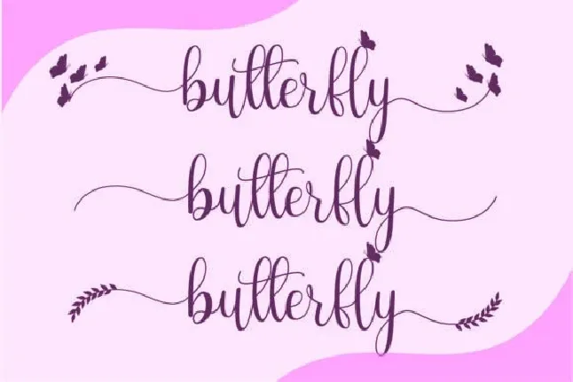 The Butterfly Calligraphy font