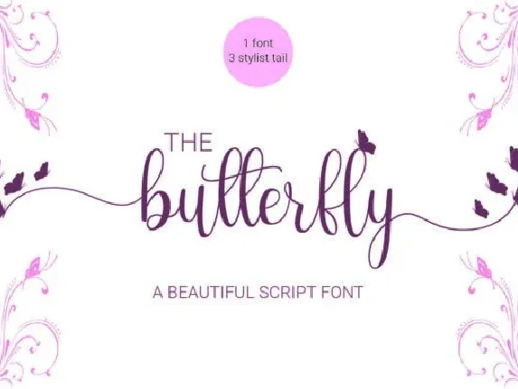 The Butterfly Calligraphy font