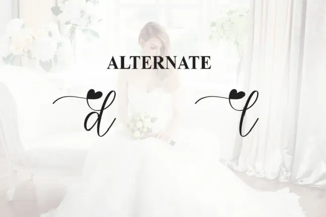 Bride Script font