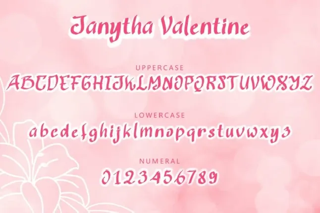 Janytha Valentine font