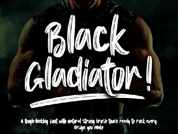 Black Gladiator - Personal Use font