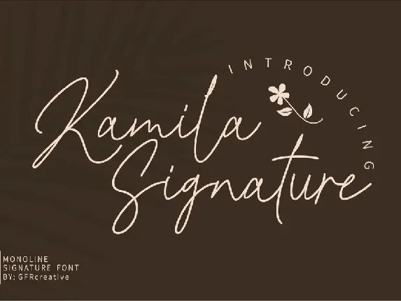 Kamila Signature font