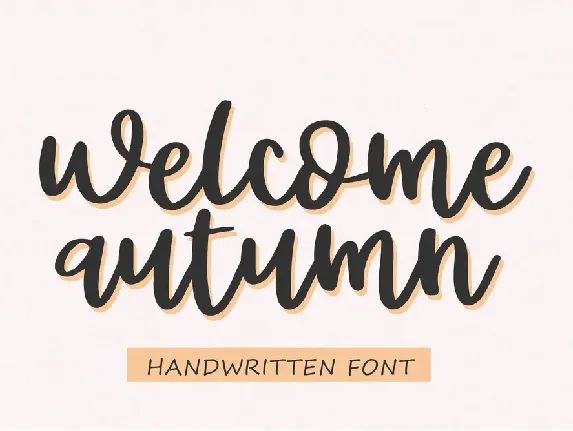 Welcome Autumn font