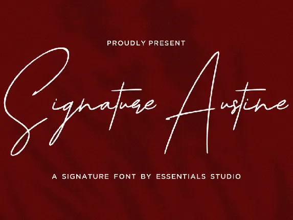 Signature Austine font