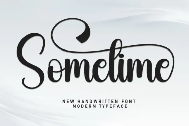 Sometime Script font